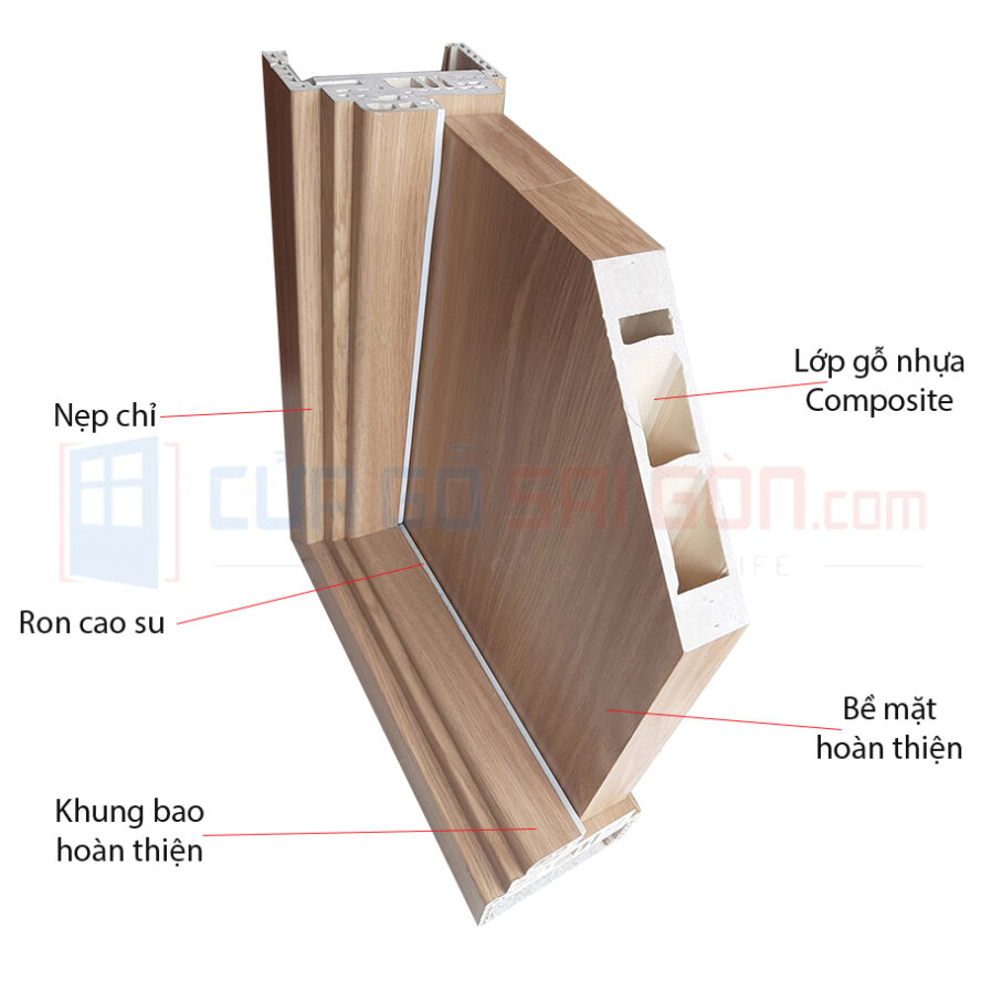 Mẫu góc cửa nhựa giả gỗ Composite 